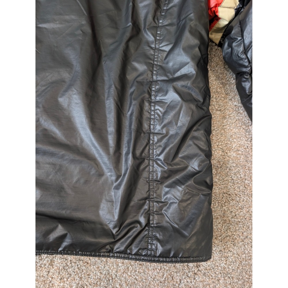 Vintage Diesel Puffer Jacket Mens Large Black Red Colorblock Quilted Full Zip - Picture 13 of 14